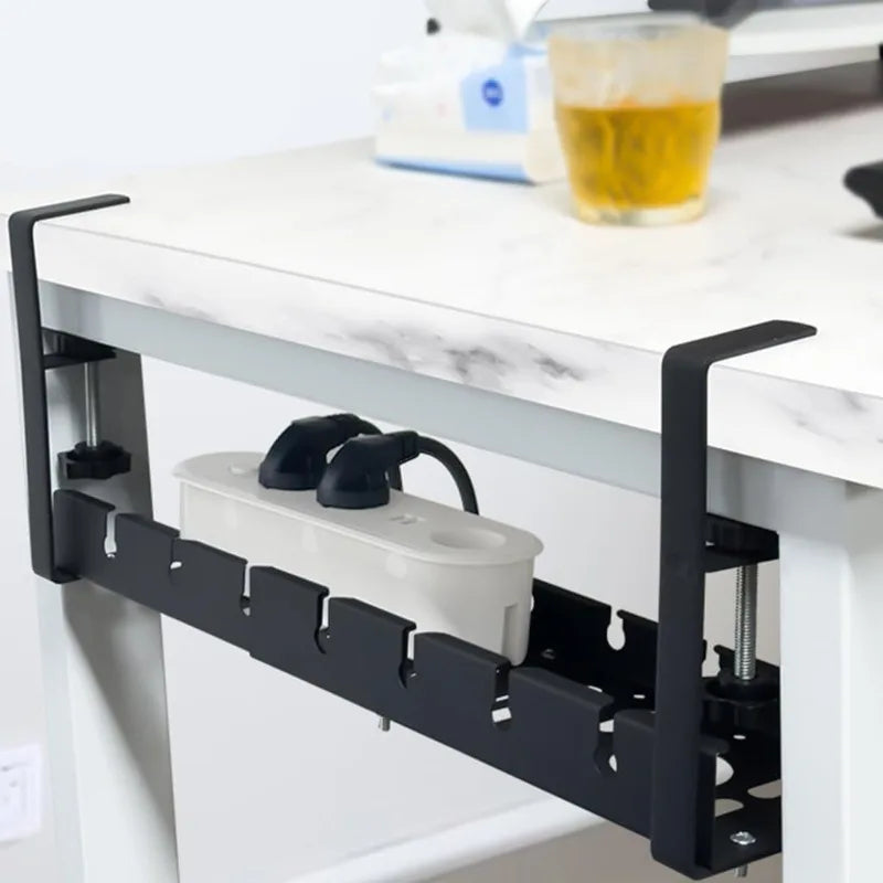 Goulotte rétractable renforcée sous bureau – Fer