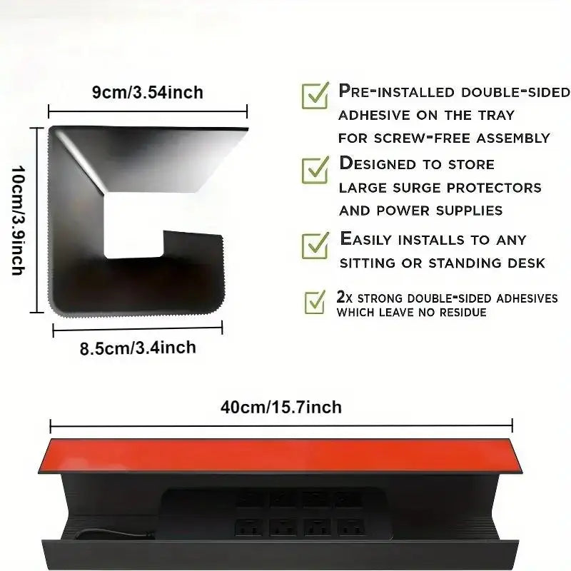 Goulotte PVC 40 cm – Installation sans perçage