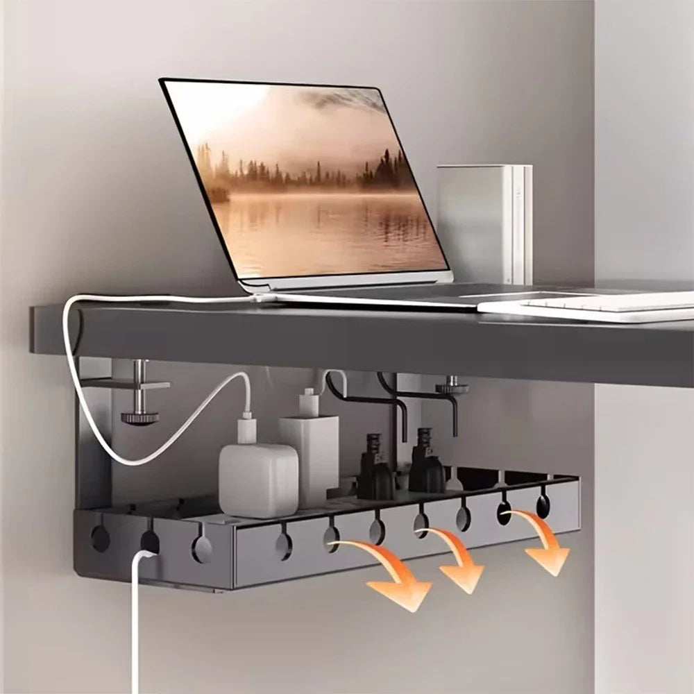 Kit goulotte sous bureau à pince – Sans perçage
