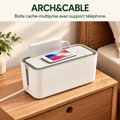 ARCH&CABLE — Boîte cache-multiprise avec support téléphone — photo principale