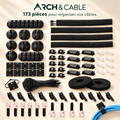 Arch & Cable — Kit complet de gestion des câbles – 173 pièces