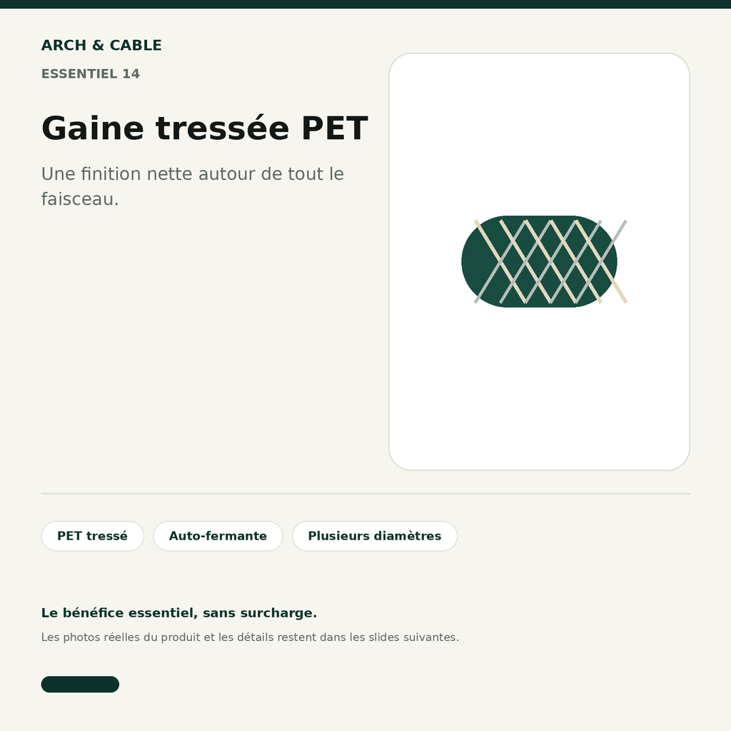 Gaine tressée PET Arch & Cable