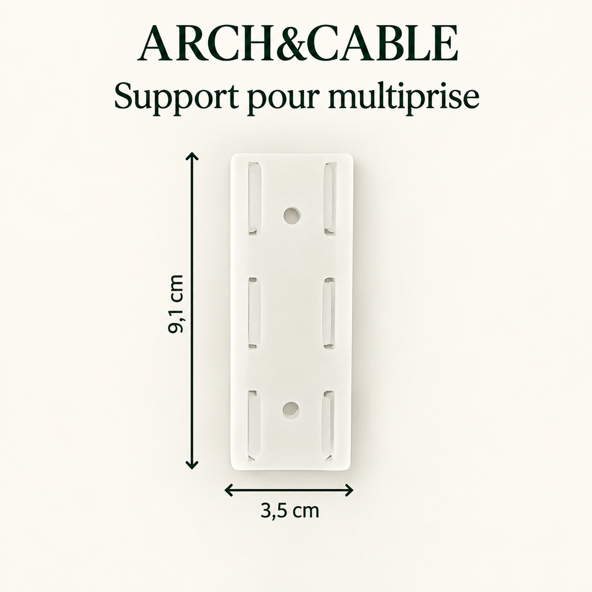 ARCH&CABLE — Supports muraux pour multiprise – Pack de 5 — vue complémentaire